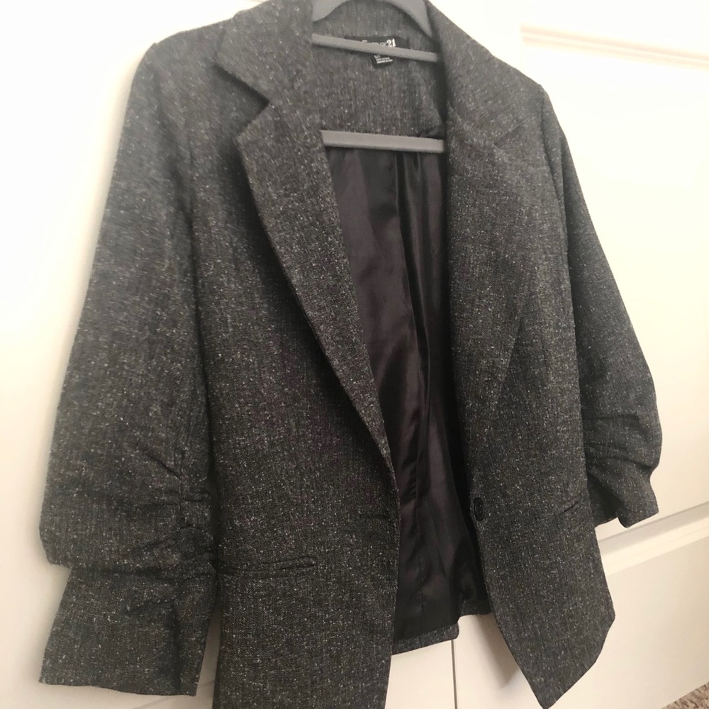 Forever 21 blazer grey with 3/4 sleeve
